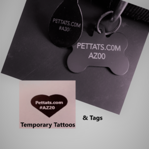 Pet Tat’s- PETTATS Metal ID Tag & Transfer Tattoo