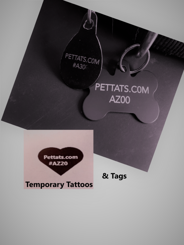Pet Tat's- PETTATS Metal ID Tag & Transfer Tattoo