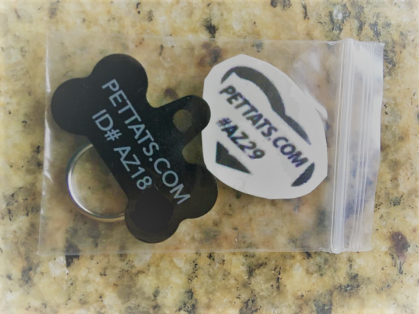 Pet Tat's- PETTATS Metal ID Tag & Transfer Tattoo - Image 5